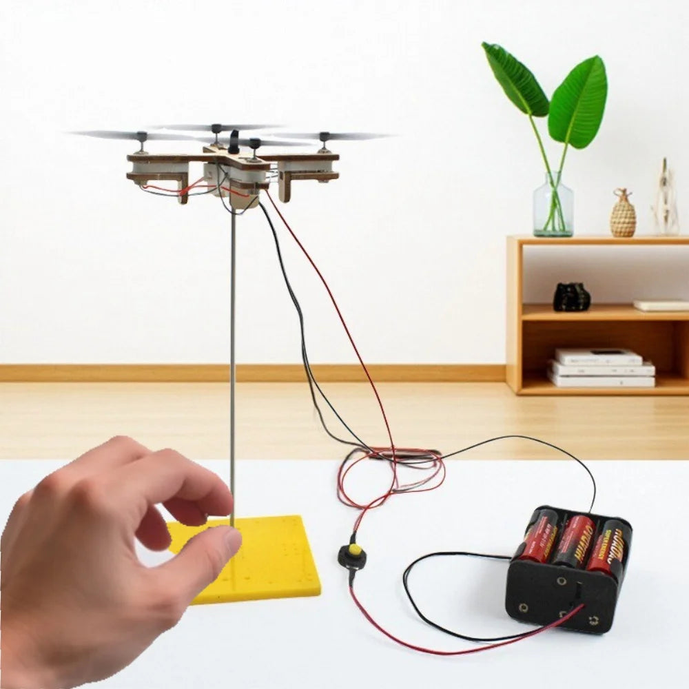 DIY Drone Model Kit STEM Learning Physics Exploration Hands-On Buildable Science Teaching Aid Kids Educational Interactive Toy